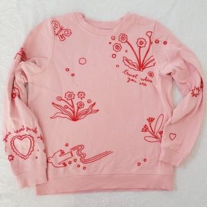 Women's BAN.DO Pink Secret Messages Sweatshirt Size Small